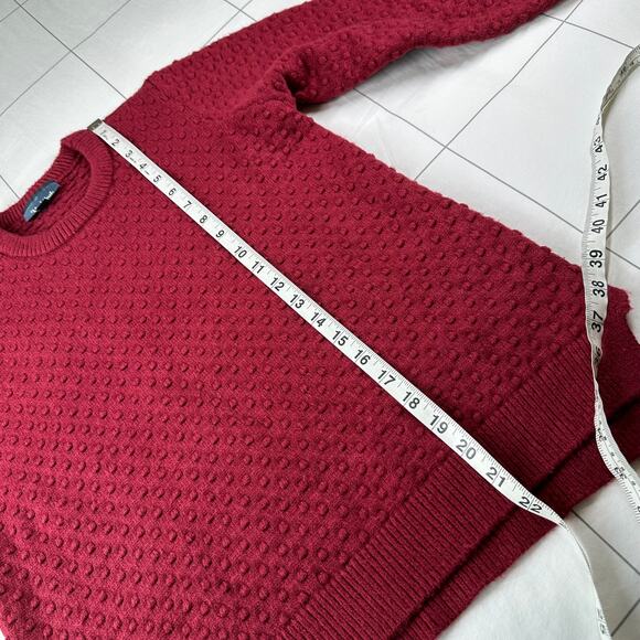 ModCloth Sweater Womens Small Red Berry Excellent Example Textured Knit Popcorn - Picture 8 of 8